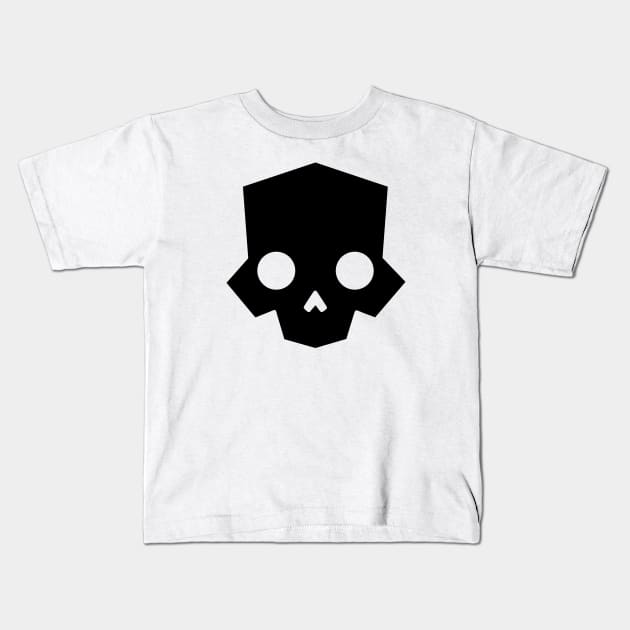 Skull logo (black) Kids T-Shirt by JamesCMarshall